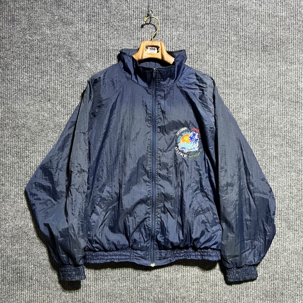 Vintage 1999 NCAA Final Four Logo 7 Windbreaker Mens Large Navy Embroidered
